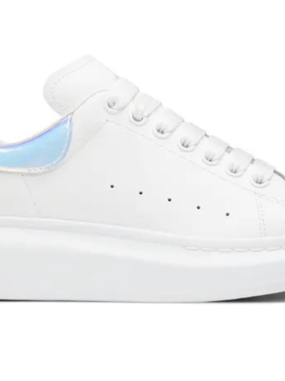 Alexander McQueen oversized sneaker white iridescent. Size 8 size 39